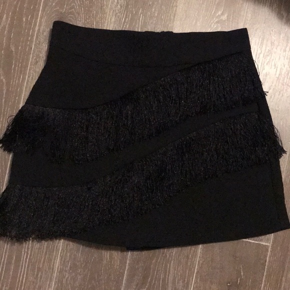 Black Fringe Skort - Picture 3 of 6